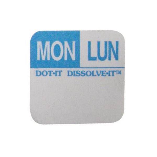 Commercial Dissolve-It 1 in x 1 in Monday Label 81440